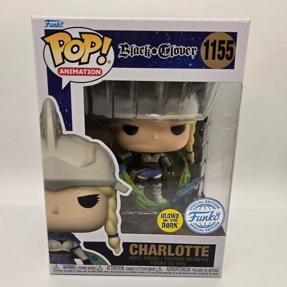Funko Pop! Black Clover Charlotte Vinyl Figure - SE Glow in the Dark (#1155) - Picture 1 of 6